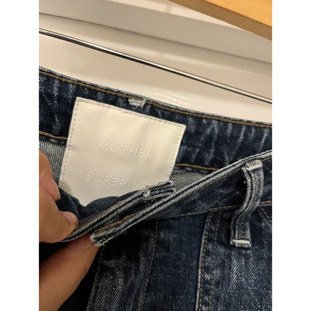 Mother Superior Private Zip Pocket Ankle Jeans Dark Wash High Rise Utility 27 - Picture 4 of 8